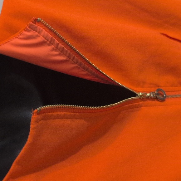 Lanvin | Vibrant Orange Sleeveless Silk Dress - Picture 9 of 14
